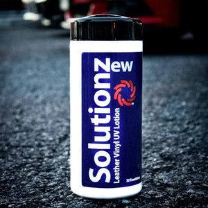 New Solutionz Leather Vinyl UV Lotion Wipes